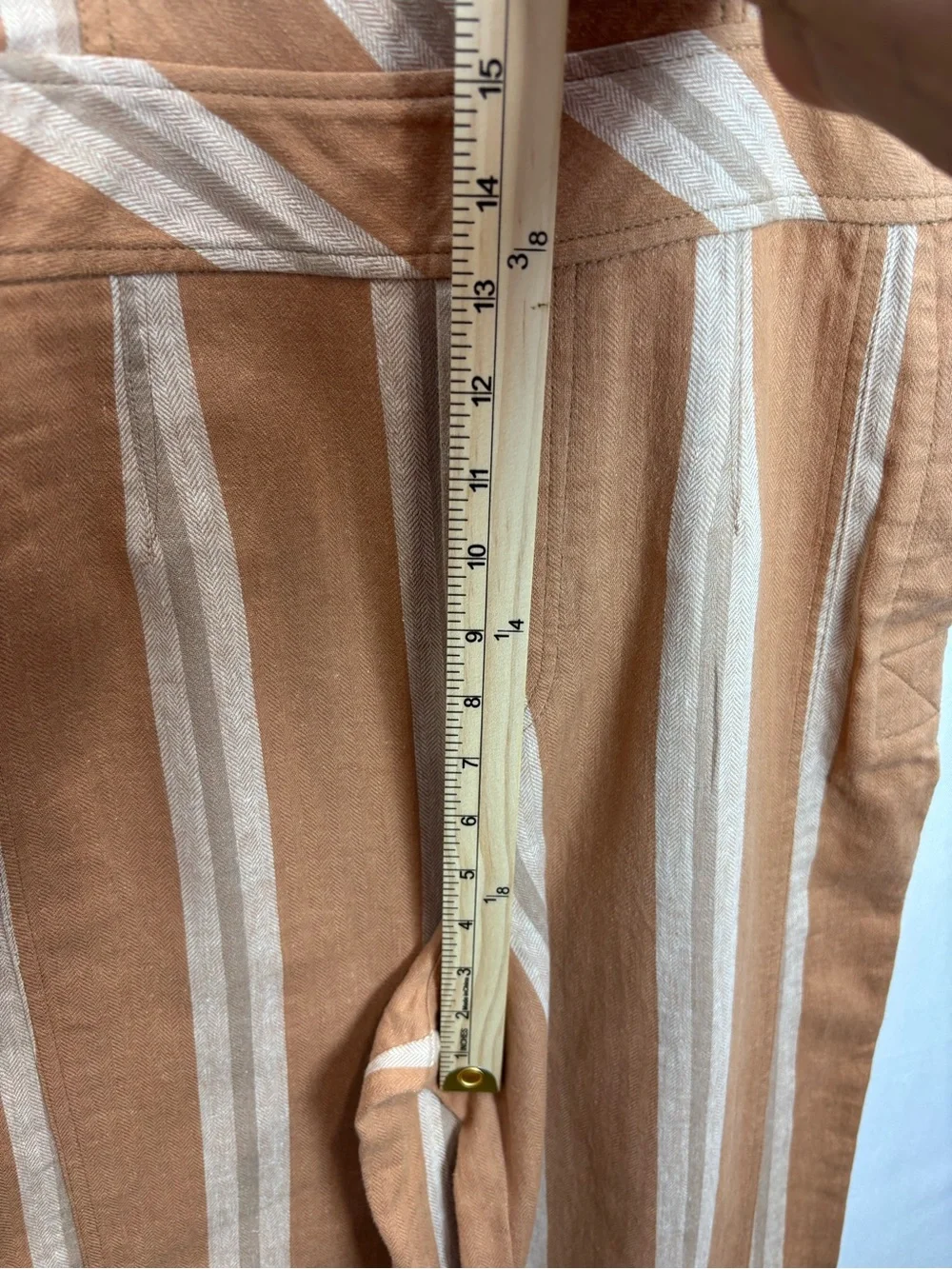 Free People Striped Overalls Wide Leg Tan Cream Women’s Sample XS/S